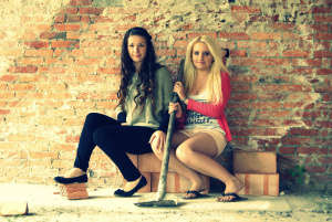 fun, jeans, cool, sitting, model, wall