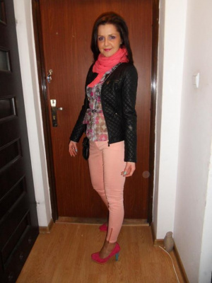 jacket, outerwear, jeans, standing, room, shoe