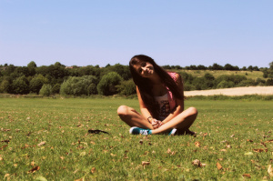 field, fun, prairie, sitting, leisure