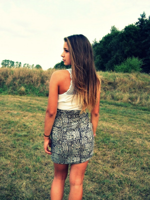 hair, model, dress, shorts