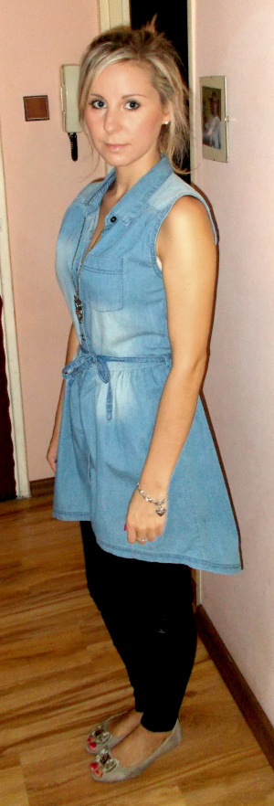 jeans, denim, standing, dress