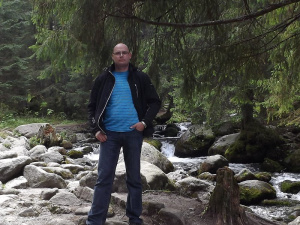 jacket, outerwear, jeans, forest, rock