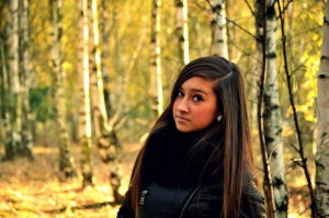 hair, smile, forest