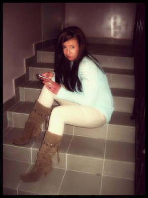 selfie, sitting