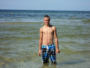 fun, muscle, vacation, dude, person, event, shorts, beach, pattern, swimwear