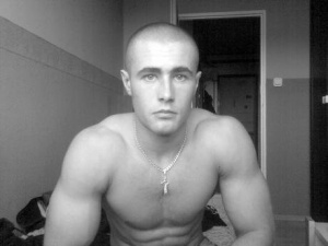 muscle, dude, monochrome, person