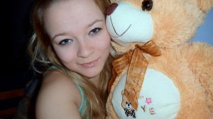 hair, skin, smile, ear, toy, stuffed-toy, plush