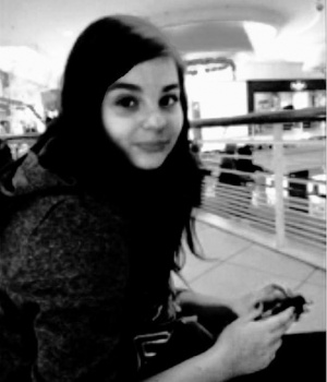 hand, smile, monochrome