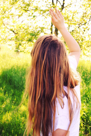 hair, hand