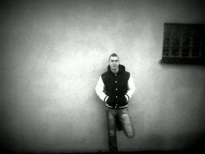 standing, monochrome