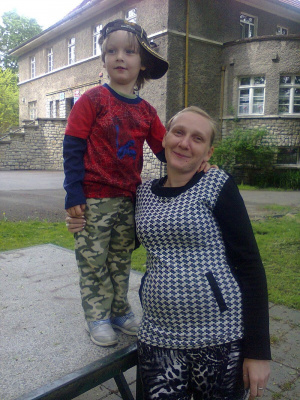 outerwear, standing, pattern