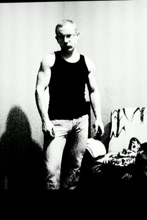 standing, monochrome