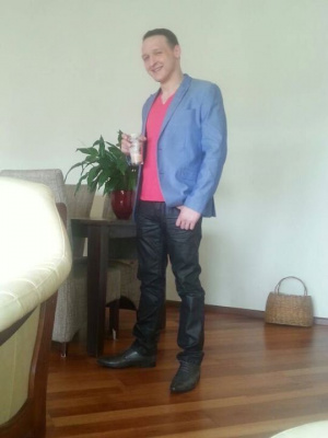 outerwear, jeans, standing