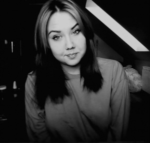 smile, monochrome