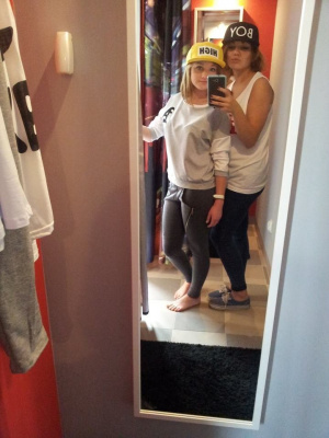 outerwear, standing, room