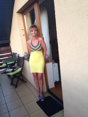 fun, standing, dress, chair