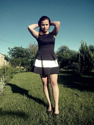 sky, model, dress