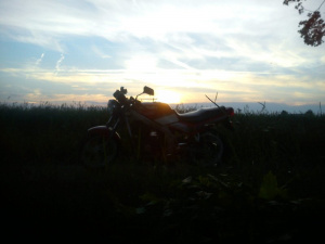 sky, vehicle, motorcycle
