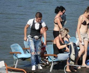 fun, jeans, leisure, vacation, chair