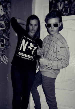 fun, jeans, cool, glasses, standing, monochrome