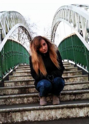 jeans, sitting, stairs