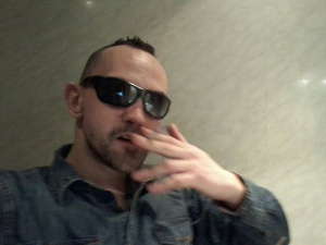hand, sunglasses