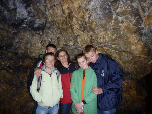 jacket, outerwear, fun, smile, leisure, cave, caving
