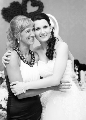 fun, smile, monochrome, love, person, dress, event, flower, gown, bride