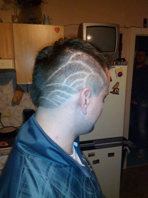 hair, ear