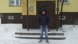 jacket, outerwear, jeans, denim, standing