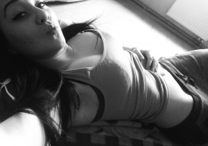 selfie, monochrome
