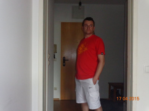 standing, room, shorts