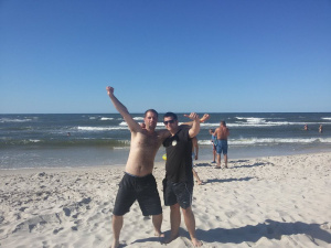 fun, leisure, muscle, vacation, event, beach, sand