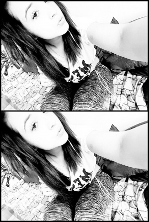eyelash, smile, monochrome