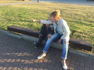 jeans, denim, sitting, leisure