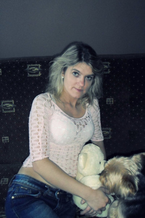 fun, jeans, sitting, dog, cat