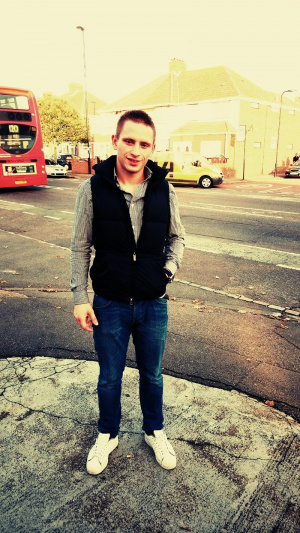 jacket, outerwear, jeans, denim, cool, standing, vehicle, car, van