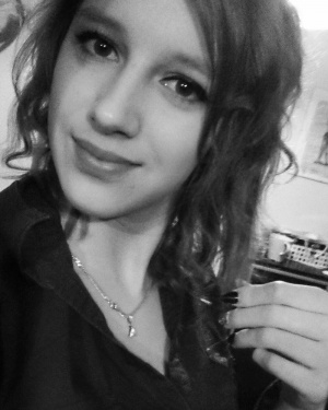 hand, selfie, smile, monochrome