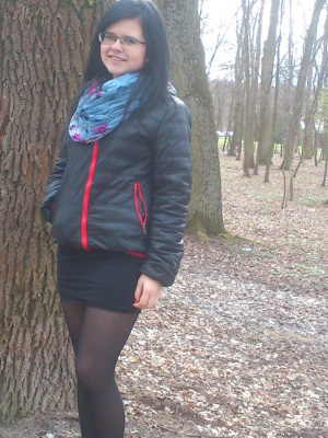 jacket, outerwear, jeans, forest, scarf