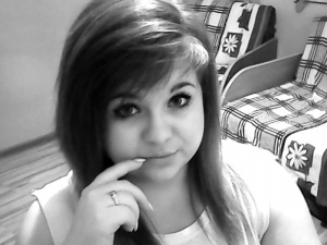 hand, smile, monochrome