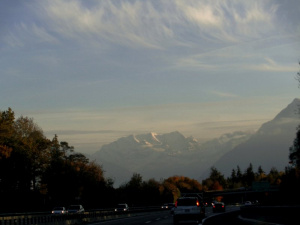 sky, mountain, road