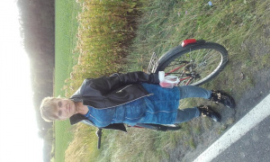 jeans, vehicle, bicycle, wheel, tire