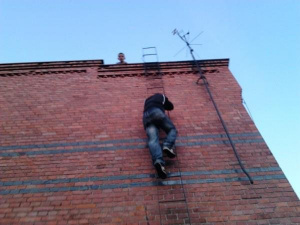 wall, brick, roof