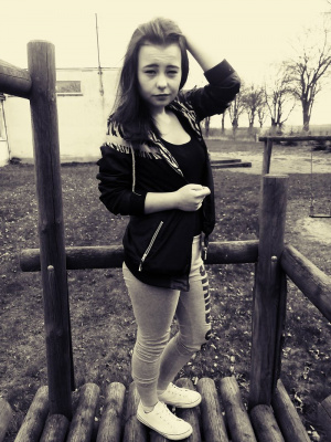 smile, standing, monochrome, model