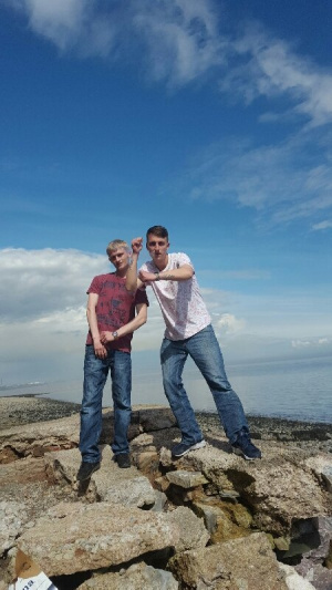 fun, jeans, sky, vacation, rock, mountain