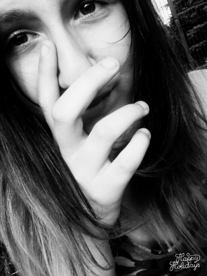 mouth, eyelash, hair, skin, hand, selfie, smile, monochrome, model