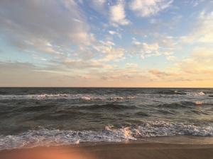 sky, beach, sunset