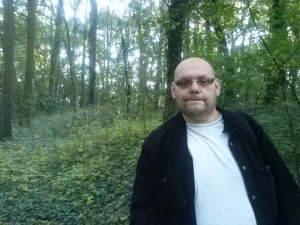 jacket, outerwear, beard, forest