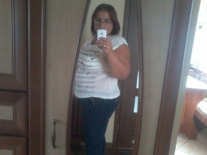 jeans, standing, room