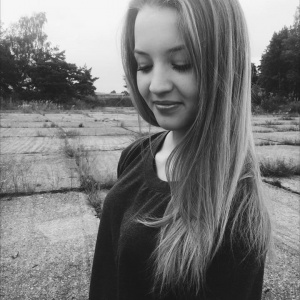 hair, smile, monochrome